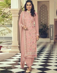 Ethereal elegance😇 Peach Fox Georgette Pant Salwar Suit Grab it Now: https://bit.ly/3SYT1WA Use Code : ARABIC21 and get 15% off on $150 + Purchase #arabicattire #trending #sale #suit #suitdress #designerclothing #salwaarkameez #womensuit #womandesign #womensalwaar #ladiessuit #latest #salwaarsuitdesign Bd Dress, Pant Salwar Suit, Pakistani Dresses Party, Bridal Anarkali, Salwar Suits Party Wear, Pakistani Dresses Online, Pink Trousers, Party Suits, Sequence Work