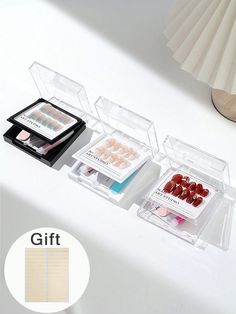 Press On Nail 2 Layer Storage Box With Tape,  Clear Empty Press On Nail Packing Box Artificial Nail Display Organizer Case With  Tape Nail Tips Display Holder,Acrylic Storage Organizer For Nail Packaging Multicolor    PMMA     Storage & Organization, size features are:Bust: ,Length: ,Sleeve Length: Patch Nails, Nail Packaging, Nail Display, Tape Clear, Nail Salon Supplies, Press On, Nail Tape, Acrylic Storage, Transparent Nails