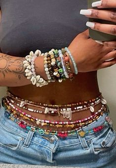 Body Jewelry Diy, Girly Bracelets, Spiritual Fashion, Waist Jewelry, Earthy Aesthetic, Crystal Bead Jewelry, Mode Hippie