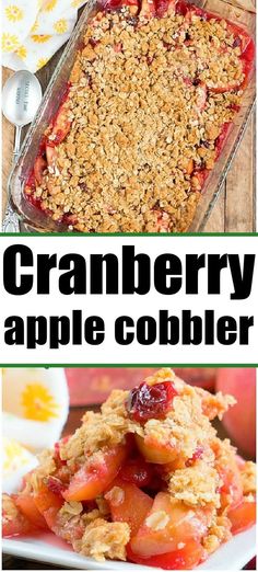 cranberry apple cobbler is an easy dessert that's ready in under 30 minutes