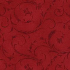 Red Cherry Elegant Scroll Cotton Wideback Fabric per yard - Linda's Electric Quilters Maywood Studios, Quilting Supplies, Crimson Red, Fabric Yardage, Elegant Red, Cotton Quilting Fabric, Quilt Kits, Fabric Texture, Red Accents