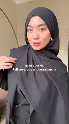 Small Face Hijab Style, Hijab With Black Outfit, Hijab Style With Jewelry, How To Put A Hijab On, Girliesigns Profile, How To Wear Earrings With Hijab, Neck Coverage Hijab Style, Hijab For Double Chin, Hijab For Heart Shape Face