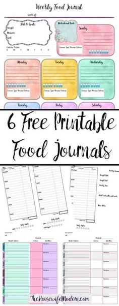 the free printable food journal is perfect for kids and adults to practice their writing skills