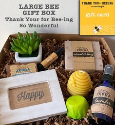 My gift boxes make the perfect gift! Each Kraft gift box has a lid and measures 8"x8"x4", is tied with tan/white bakers twine and is ready to give as a gift to that special person. | My gift boxes make the perfect gift! Each Kraft gift box has a lid and measures 8"x8"x4", is tied with tan/white bakers twine and is ready to give as a gift to that special person. Makes a great gift for a mom, daughter, friend, teacher, coworker or just to brighten someones day by saying hello. Gift box includes:(1 Happy Bee Day, Hello Gift, Lavender Spray, Saying Hello, Bee Day, Diy Gift Baskets, Spa Gift Box, Honey Oatmeal, Gift Delivery