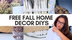 a collage of photos with text that reads free fall home decor diy's