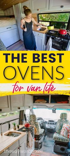 the best ovens for an rv life with text overlay that reads, the best ovens for an rv life