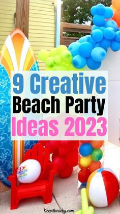 beach party ideas Beach Theme Party Activities, Spring Break Party Ideas, Beach Blanket Bingo Party Ideas, Beach Party For Adults, Beach House Birthday Party Ideas, Easy Beach Party Decorations, Beach Birthday Decoration Ideas, Beach Ball Theme Party, Beach Party Diy Decorations