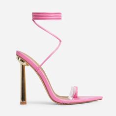 Kamile Heels- Pink - Head Over Heels: All In One Boutique Clear Wedges, High Heels Classy, Bubble Gum Pink, Heels Classy, Fame Dr, Silver Heels, Pink Heels, Head Over Heels, Bubblegum Pink