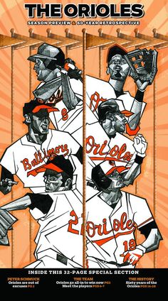 an advertisement for the baltimore orioles baseball team