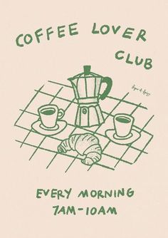 the coffee lover club logo is shown in green