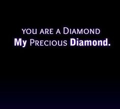 the words you are a diamond in purple on a black background with an image of a man