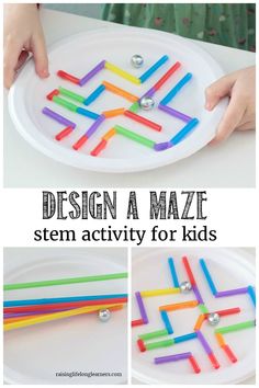 Paper Plate Maze, School Age Activities, Marble Maze, Stem Activity, Stem Challenge, Stem Challenges, Stem Projects, Kids Learning Activities, Stem Activities