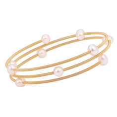 Freshwater Beaded Pearl Bangle Wrap Bracelet,18K Gold Multi Layer Stretch Bracelet,Bohemian Charm Bracelet,Wedding Bangle Bracelet for Women This 18k Gold Plated And Freshwater Pearl Overlapping Dainty Bangle Is Perfect For Everyday And For Special Occasions Too! The Most Awesome Thing About This Necklace Is That It Will Go With Everything And Make Your Outfit Super Chic With An Understated Elegance! Material:18k gold plated Pearl Size: 5-6.5mm Colour: Golden Style: Adjustable pearl bangle brace Elegant Beaded Wrap Bangle Bracelet, Elegant Wire Wrapped Beaded Bangle Bracelets, Elegant Wire Wrapped Wedding Bracelets, Luxury Adjustable Bangle Pearl Bracelet, Classic Yellow Gold Pearl Bangle Bracelet, Elegant Wire Wrapped Gold Bangle Bracelet, Elegant Wire Wrapped Pearl Bangle Bracelet, Adjustable Gold Plated Pearl Bangle, Adjustable Gold-plated Bangle With Polished Finish