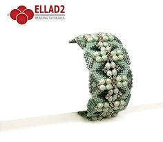 a bracelet made out of beads on a white background with the words ellad2 below it