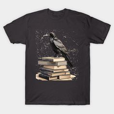 Raven&books -- Choose from our vast selection of Crewneck and V-Neck T-Shirts to match with your favorite design to make the perfect graphic T-Shirt. Pick your favorite: Classic, Boxy, Tri-Blend, V-Neck, or Premium. Customize your color! For men and women. Black Bookish T-shirt With Screen Print, Bookish Crew Neck T-shirt With Graphic Print, Literary Black Cotton T-shirt, Literary Graphic Print Crew Neck T-shirt, Black Literary Top With Graphic Print, Black Literary Crew Neck T-shirt, Literary Crew Neck T-shirt With Screen Print, Screen Print Crew Neck T-shirt, Black Literary T-shirt With Letter Print