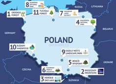 Poland nature - the most beautiful places Nature Places To Visit, Air Tiger, World Map Europe, Poland Trip, Poland Vacation, Tiger Mountain, Nature Places, Travel Europe Cheap, Forest Map