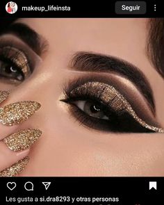 Belly Dance Makeup, Arabic Eye Makeup, Golden Eye Makeup, Golden Makeup, Maquillage Yeux Cut Crease, Evening Eye Makeup, Make Up Gold, Eye Makeup Images, Gold Makeup Looks