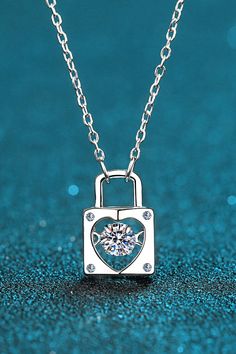 Moissanite Lock Pendant Necklace - Body By J'ne Dancing Pendant, Ghost Mannequin, Meaningful Necklace, Lock Pendant, Dance Necklace, Moissanite Necklace, Stone Crafts, Moissanite Jewelry, 3 Carat