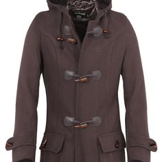 Nwt Schott Nyc D742w Women's Duffle Coat Size - Medium Color - Brown Classic Winter Outerwear With Toggle Closure, Classic Fall Outerwear With Toggle Closure, Hooded Outerwear With Toggle Closure For Work, Long Sleeve Outerwear With Toggle Closure For Work, Casual Outerwear With Toggle Closure For Work, Duffle Coat Women, Navy Pea Coat, Red Pea Coat, Pea Coats Women