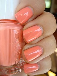 summer cantaloupe Fair Skin, Essie, Manicure, Nail Polish, Orange, Skin, Pink, Color