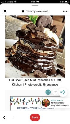 an instagram page for momtravel's app shows the recipe, which includes cookies and ice cream