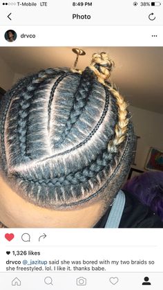 Braid goals Top Hairstyles For Men, Black Men Haircuts, Hairstyle Tutorials, Braided Hairstyle, High Fade, Two Braids