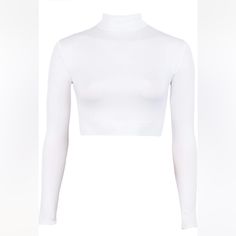 Brand New In Bag. Color: White Sizes Available: Youth L (2) , Small, And Large This Bodysuit Is Perfect For Those Midriff Uniform Styles And Helping To Keep Your Neck Warm On Those Cold, Fall Evenings. The Cheer Fantastic Turtleneck Midriff Bodysuits Are The Perfect Cheer Accessories For Those Midriff Uniform Styles And Helping To Keep Your Neck Warm On Those Cold, Fall Evenings. This 100% Stretch Nylon Long-Sleeved Pullover Fits Perfectly Under Your Cheer Uniform And Moves With You. The Midriff Fitted Basic White Crop Top, White Fitted Basic Crop Top, White High-neck Crop Top For Spring, White High Neck Crop Top For Spring, White High Neck Crop Top, Cheer Accessories, Adidas Set, Black Leotard, Cheer Uniform