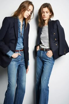 Casually Chic, Looks Jeans, Curated Closet, Mode Tips, Look Jean, Vogue Germany, Ageless Style, Double Denim, Jane Birkin