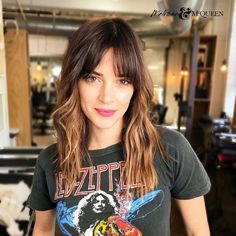 Wavy Hair Bangs, Wavy Fringe, Edgy Long Hair, Diy Updo, Half Updo Hairstyles, Hairstyles Wedding, Punk Hair, Hair Bangs, Half Updo