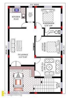 the floor plan for a house with two bedroom and living room in one story area