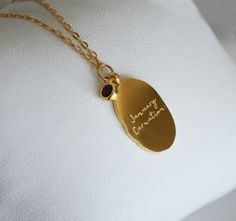 This beautiful gold or silver January Carnation birth flower necklace would be a perfect gift for a Mom, Grandma, Aunt, bridesmaid, friend, or any loved one. It's a perfect way to celebrate a family. The back of the pendant has the month and flower type engraved. You can add up to 4 birth flower pendants and birthstones. These are also available without a birthstone. It can be made with a gold or silver plated chain or a sterling silver, or 18k gold-filled chain and is available in 16, 18 or 20 Carnation Birth Flower, January Carnation, January Birth Flower, January Birth Flowers, Daisy May, Birth Flower Necklace, Necklace Birthstone, Month Flowers, Birth Month Flowers