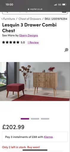 an ad for furniture on the app store's website, which is also selling items