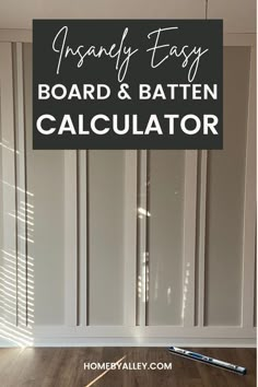 board and batten spacing calculator Board And Batten Spacing, Easy Board And Batten, Batten Diy, Diy Accent Wall, Wall Molding, Board And Batten