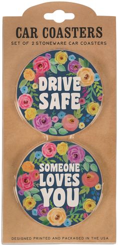 Drive Safe Car Coaster Set Car Coaster Designs, Safe Cars, Sublimation Ideas Projects Inspiration, If You Love Someone, Drive Safe, Coaster Design, Car Coasters, Cold Drinks, Cup Holder