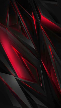 an abstract black and red wallpaper with some sort of design on it's side