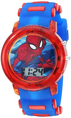 a watch with spiderman on the face