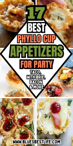 A collection of phyllo cup appetizer recipes. Filling For Puff Pastry, Phyllo Cup Desserts, Phyllo Cup Appetizers, Easy Thanksgiving Snacks, Thanksgiving Appetizers Finger Foods, Cup Appetizers, Cup Desserts, Phyllo Shells, Taco Bites