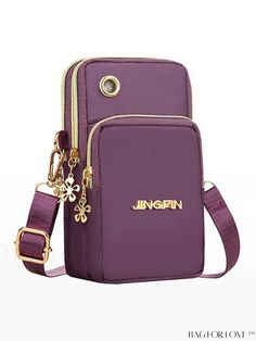 BagForLove - Versatile Phone Wallet with Zippered Detail and Headphone Port - Perfect for Letter Decor Product Description Color Purple Pattern Type Plain Material Polyamide Composition 100% Nylon Size Chart INCH CM Bag Height Bag Length Bag Width Strap Length 6.7 inch 3.9 inch 2.4 inch 47.2 inch Bag Height Bag Length Bag Width Strap Length 17 cm 10 cm 6 cm 120 cm Details Pictures Similar Products h2 { text-align: center; } /* æ¢è¡ */ li{ white-space: normal; word-break: break-all; word-wrap: break-word; } .red-box { width: 100%; display: flex; flex-direction: row; flex-wrap: wrap; justify-content: center; } .red-box > div { width: 190px; height: 250px; margin: 10px; } .red-box > div > a > img { width: 190px; height: 250px; } .size-box { width: 100%; margin: auto; white-space: nowrap; } Purple Phone Bag With Cell Phone Pocket, Letter Decor, Letter Decoration, Purple Collar, Purple Pattern, Word Wrap, Phone Wallet, Kate Spade Crossbody, Color Purple