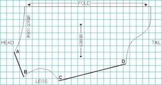 the pattern is shown with measurements for each piece