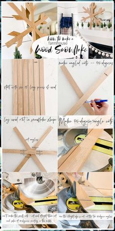 Winter Woodworking - Want more information and details? Click to visit for more ideas. Diy Large Wooden Snowflake, Diy Wood Decorations, Diy Christmas Cutouts, Diy Wooden Snowflake, Wood Snowflake Diy, Diy Wood Snowflakes, Giant Farmhouse, Pottery Barn Art, Diy Snowflake Decorations