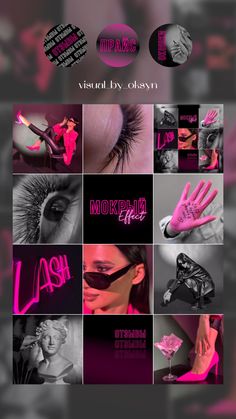 Eye Lash Photography, Pink Neon Lights, Instagram Design Layout, Eyelash Salon, Lash Quotes, Eyelash Extentions, Lash Room