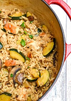 Mediterranean Chicken And Zucchini, Recipes With Zucchini And Mushrooms, Zucchini Mushroom Carrot Recipes, Chicken Mushroom Zucchini Recipes, Rice And Zucchini Recipes, Zucchini Rice Recipes, Chicken Zucchini And Rice, Zucchini And Chicken Recipes, Zucchini Chicken Recipes