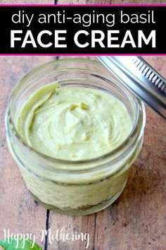 Learn how to make this homemade anti-aging basil face cream. It's an easy DIY that's full of some of the best moisturizing ingredients for dry skin! The featured ingredient, Basil, is packed with antioxidants that can help reduce the appearance of fine lines and wrinkles. #basil #facecream #diybeauty #diyfacecream #naturalbeauty #homemadefacecream #antiaging #homemadebeauty #beautytutorials Face Cream Recipe, Diy Face Cream, Anti Aging Homemade, Homemade Face Cream, Diy Anti Aging, Creme Anti Age, Anti Aging Face Cream, Anti Aging Beauty, Anti Aging Face