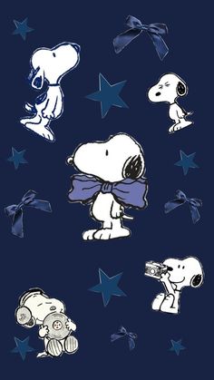 snoopy stars and dogs on a blue background