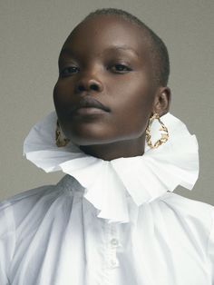 Instagram Jewelry, Dark Skin Beauty, Portrait Inspiration, Black Culture, Black Is Beautiful, White Shirt, No. 2, Beauty Skin