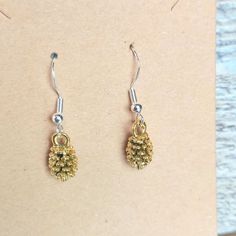 Pinecone Earrings Fall Earrings Gold Tone Charms And Silver Hooks (Hypoallergenic). The Last Picture Shows Size Reference With A Quarter. Pinecone Earrings, Fall Cottagecore, Artisan Jewelry Earrings, The Last Picture Show, Fall Earrings, Handcrafted Artisan Jewelry, Women Accessories Jewelry, Earrings Gold, Artisan Jewelry