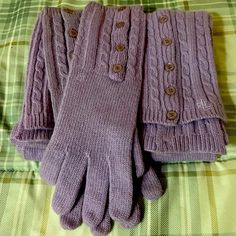 Very Beautiful Well Constructed, Lavender, Purple Scarf And Glove Set With Ralph Lauren Logo On Wrists And On Matching Scarf Lavender Scarf, Purple Scarf, Purple Scarves, Ralph Lauren Logo, Lavender Purple, Mitten Gloves, Color Purple, Knit Crochet, Gloves