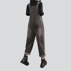 Make a statement with our vintage-inspired grey women's denim jumpsuit from the 2023 Autumn Collection a perfect blend of y2k trend and modern fashion!Why You'll Love ItMeticulously tailored for the modern fashionista. this jumpsuit is an ode to the millennial's legendary fashion sense. From its painted prints to its sanded finish. each detail promises to transform your look into a timeless masterpiece.Unmissable Highlights: Y2K Inspired: Turn heads with this jumpsuit. a symbol of youthful exube Casual Washed Black Denim Jumpsuit Overall, Gray Jumpsuits And Rompers With Pockets For Spring, Casual Non-stretch Jumpsuits And Rompers For Winter, Gray Solid Color Jumpsuit For Spring, Gray Jumpsuits And Rompers For Spring, Non-stretch Overalls For Fall, Gray Spring Jumpsuits And Rompers With Pockets, Spring Gray Solid Color Jumpsuit, Casual Washed Black Jumpsuits And Rompers With Pockets