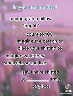 pink flowers with the words in your arms method on it, and an image of a field