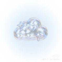 an image of two clouds that are floating in the air